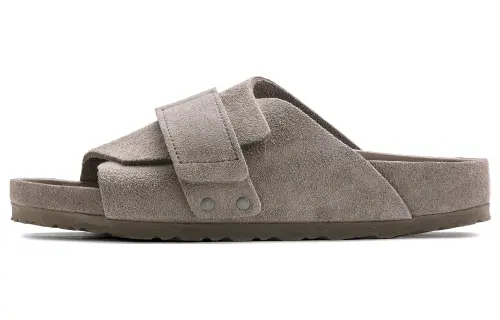 Birkenstock Kyoto Suede Leather Sandals 'Gray Taupe'