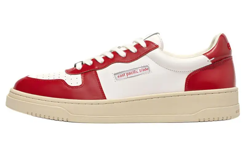 East Pacific Trade Leather Low top Skateboard Shoes Unisex Red