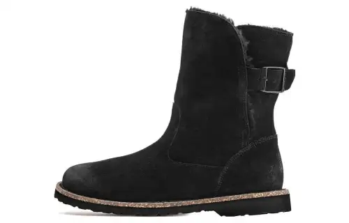Birkenstock Suede Ankle Boots Women's Black Regular