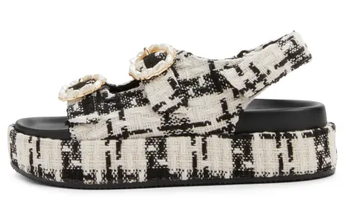 CHARLES&KEITH Fabric One Strap Sandals Women's