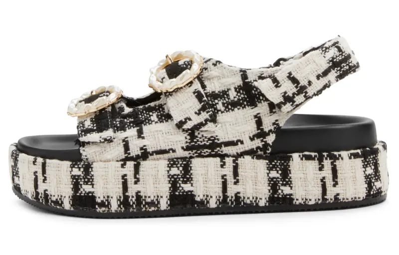 CHARLES&KEITH Fabric One Strap Sandals Women's
