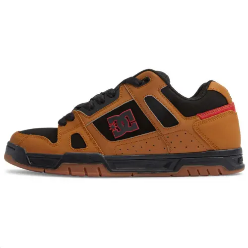 DC Shoes Leather Low top Skateboard Shoes Men's Black Brown