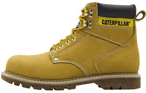 CAT Second Shift ST Collection Abrasion Resistant Slip Resistant Outdoor Boots Men's Yellow Brown