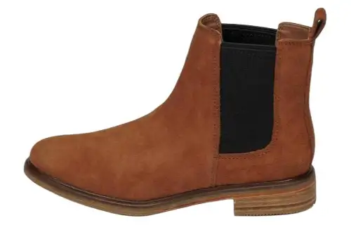 Clarks Short Chelsea Boots Women's Brown