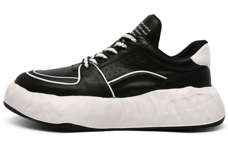 Anthony Miles Anthony Miller Cow Leather Stylish Skateboarding Shoes Men's Black
