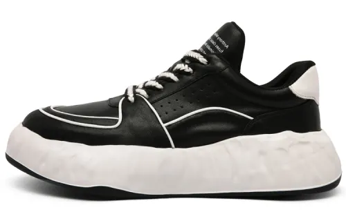 Anthony Miles Anthony Miller Cow Leather Stylish Skateboarding Shoes Men's Black