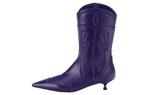 AGL Leather Ankle Boots 3cm Women's Purple