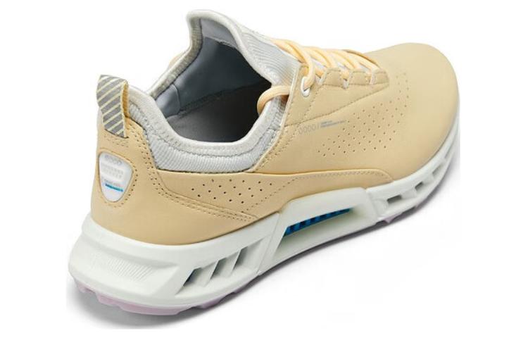 Ecco Cushioning Slip Resistant Abrasion Resistant Low top Golf Shoes Women’s Yellow White
