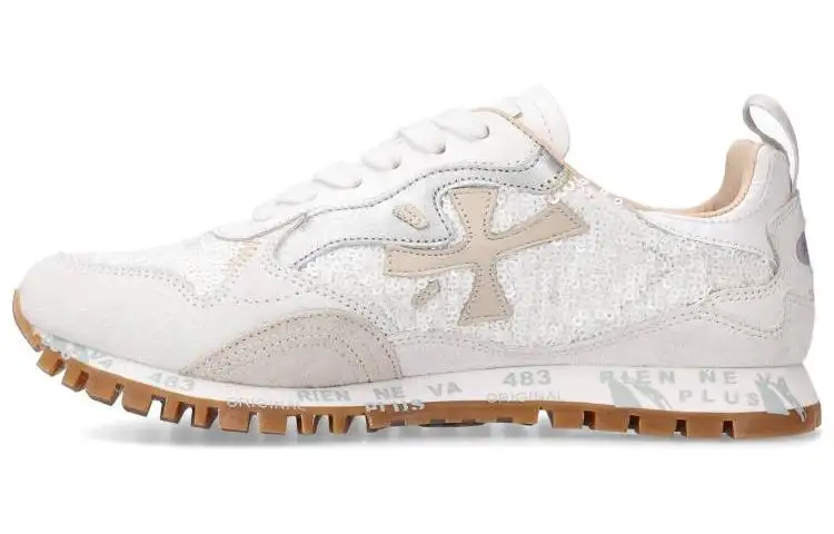 PREMIATA Leather Low top Casual Shoes Women's White Beige