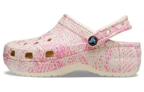 Crocs Classic Platform Snake Print Clogs 'Pink' Women's