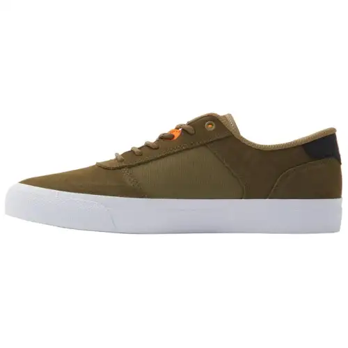DC Shoes Leather Low top Skateboard Shoes Men's Olive Green