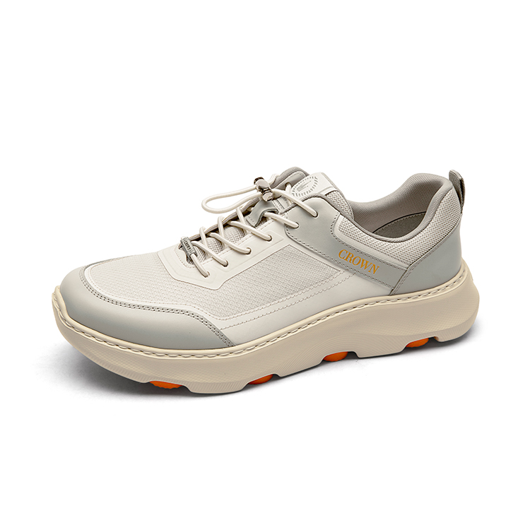 CROWN Cow Leather Low top Casual Shoes Men’s