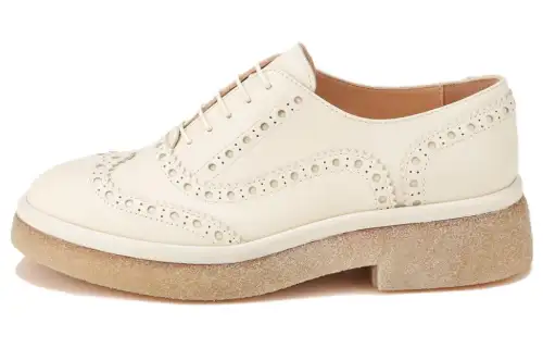 AGL Leather Comfortable And Trendy Casual Shoes Women's Ecru