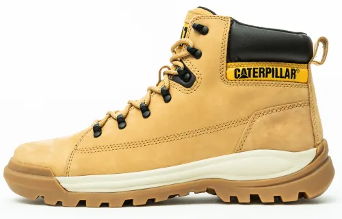CAT Cow Leather Ankle Length Combat Boots Men's