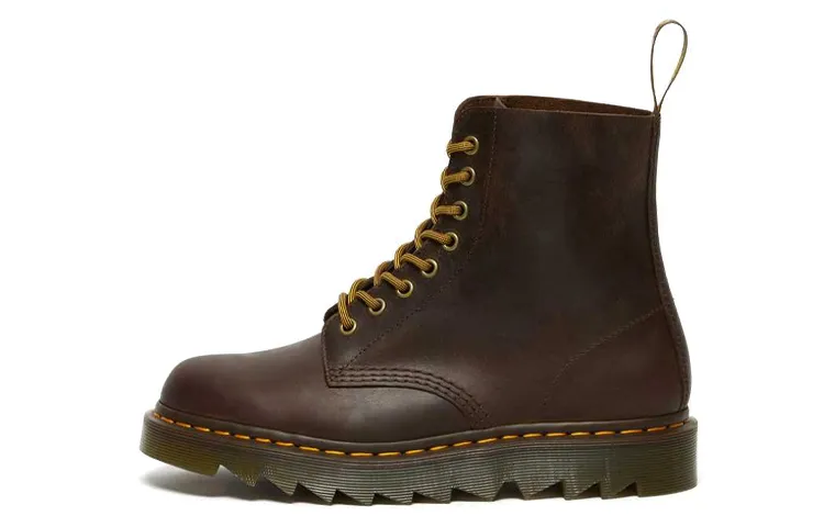 Dr. Martens 1460 Pascal Ziggy Combat Boots Brown
