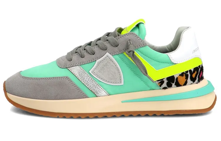 PHILIPPE MODEL Tropez Casual Shoes Women's Low Top Green Gray