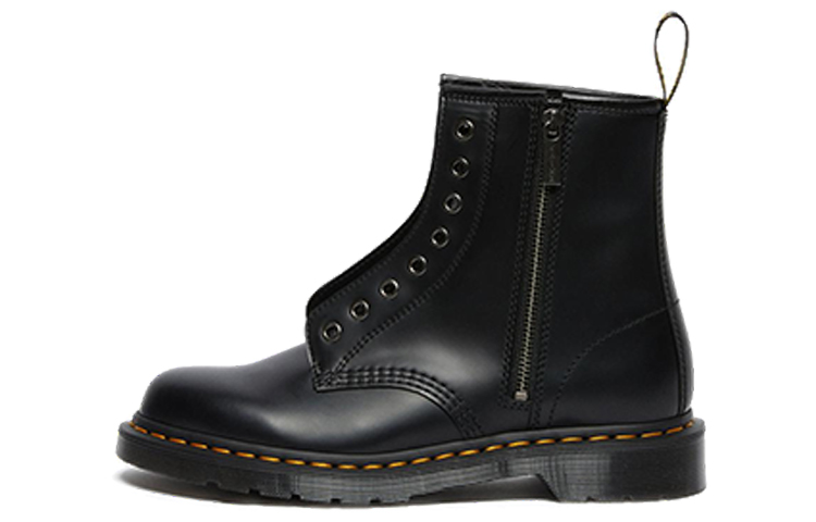 Dr.Martens Martin 1460 Round Toe Zipper Couple Style Short Martin Boots Men and Women Same Style Black