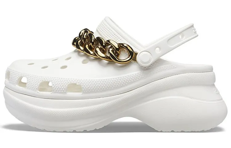 Crocs Retro Chain White Gold Sandals 'White Gold' Women's