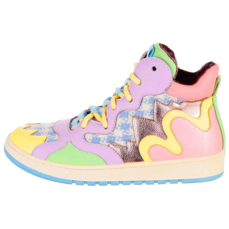 IRREGULAR CHOICE Pu High top Skateboard Shoes Unisex Pink