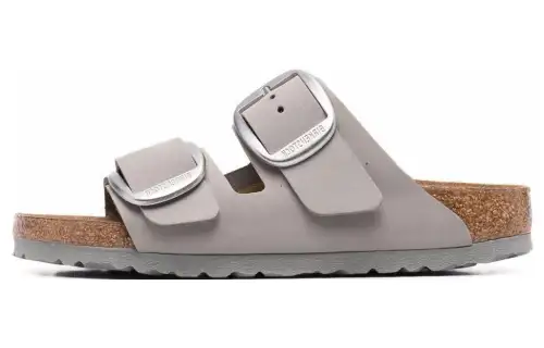 Birkenstock Arizona Big Buckle Nubuck Leather Narrow Fit 'Dove Gray' Women's