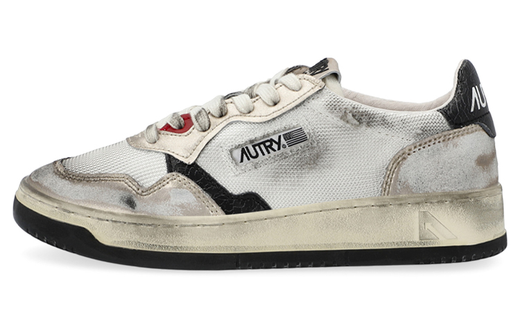 AUTRY Low Super Vintage Mesh Sneakers 'White Black' Women's