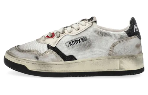 AUTRY Low Super Vintage Mesh Sneakers 'White Black' Women's