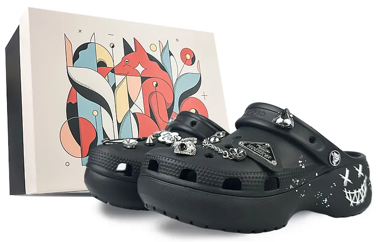 Crocs Classic Platform Clog EVA Clogs Women's Black