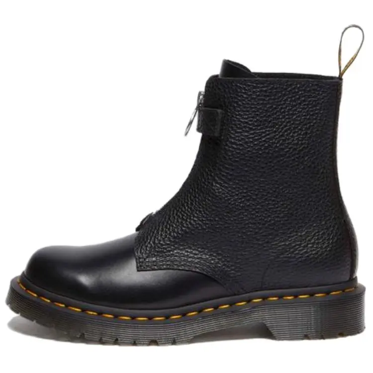 1460 Wmns Dr.Martens Front Zip Leather Lace Up Boot 'Black' Women's