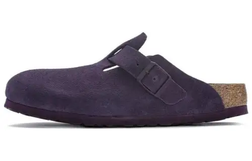 Birkenstock Boston Soft Footbed Suede Wine Narrow Women's