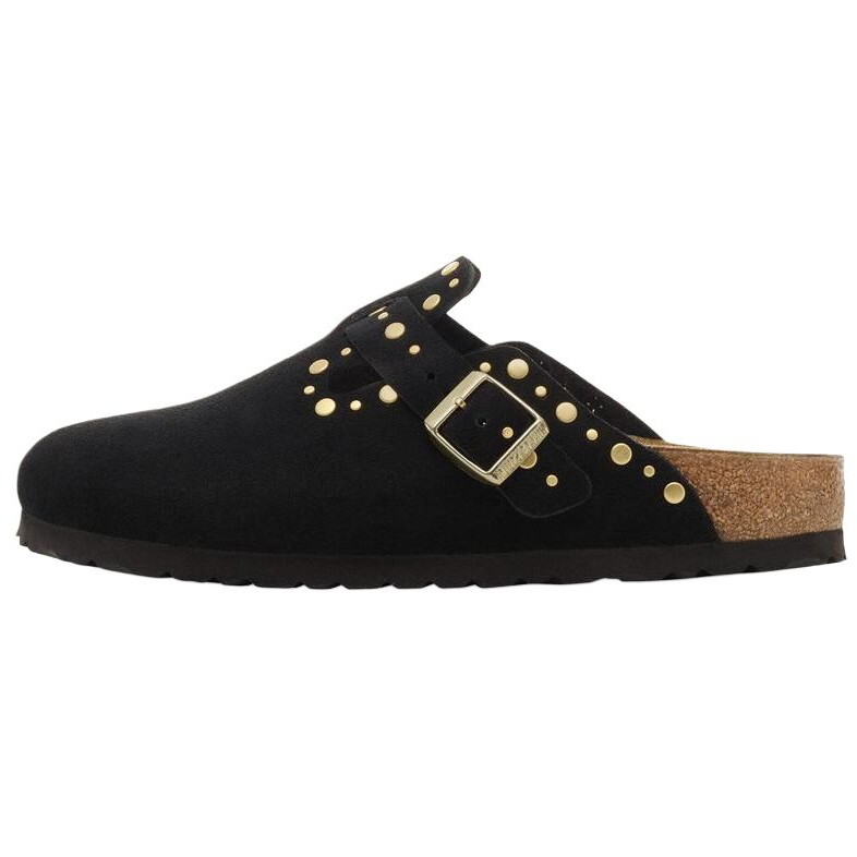 Женские сабо Birkenstock Boston Rivets (черные)