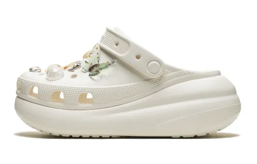 Crocs Crush Clog Multicolor Summer Butterfly, Pearl Clogs Unisex White