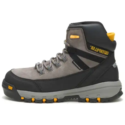 CAT Slip Resistant Abrasion Resistant Ankle Boots Men's Black Gray