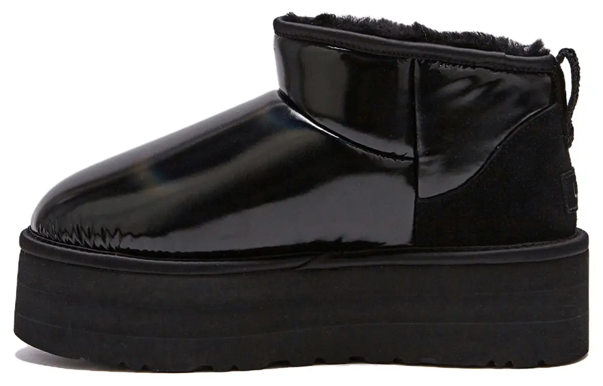 UGG Ultra Mini Platform 'High Shine Black' Women's