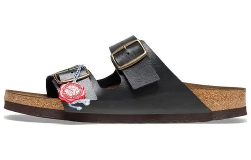 Birkenstock Slide Slippers Women's Black Regular