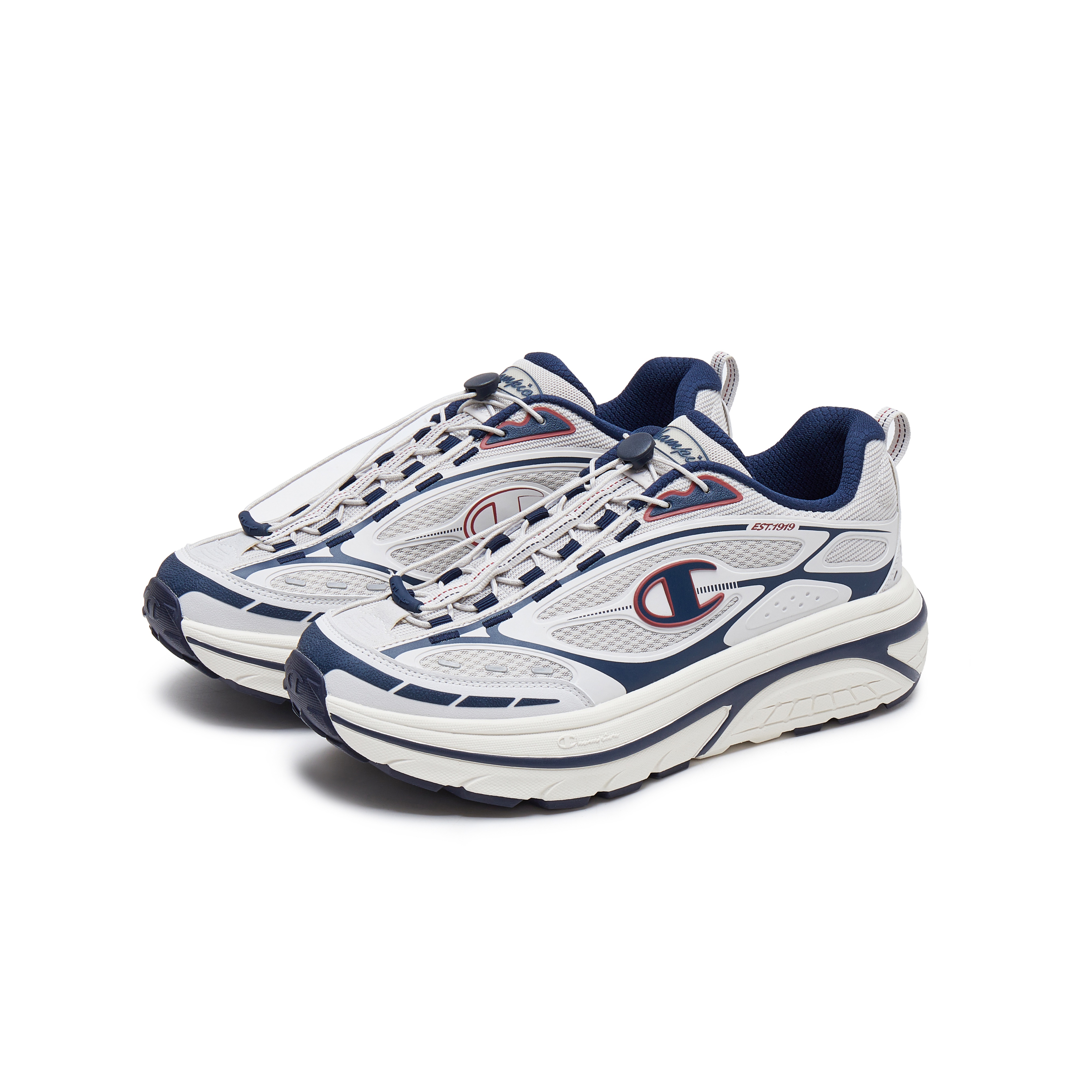 Champion Textile, Synthetic Leather, TPU Low top Running Shoes Men’s Dust Free Gray/Marine Blue
