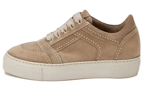 AGL Leather Low top Skateboard Shoes Women's Taupe