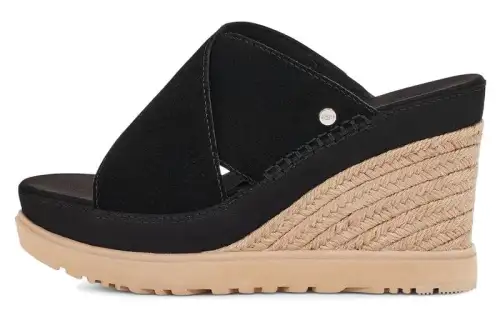 UGG Leather Stylish Sandal Women's Black