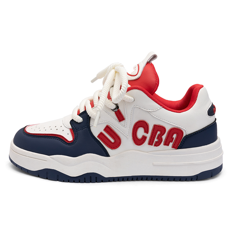 Seattle Palm Microfiber Leather Slip Resistant Abrasion Resistant Low top Skateboard Shoes Unisex White Blue Red