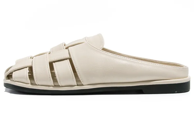 TUOPIN Pu Closed Toe Slippers Women's
