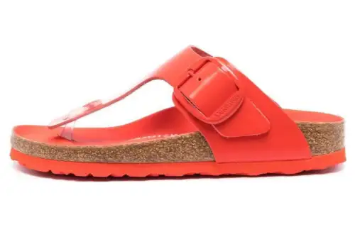 Birkenstock Calfskin Slippers Women's Bright Red