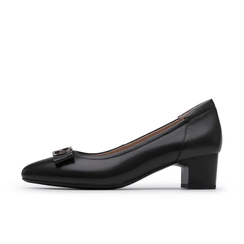 Chrisdien Deny Sheepskin Chunky Heel High Heels 4.5cm Women's