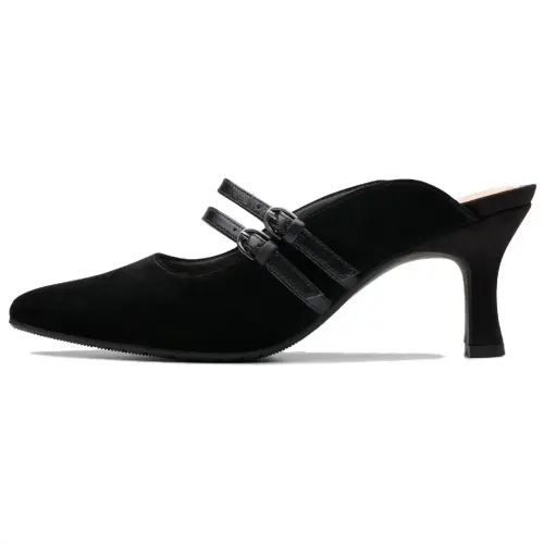 Clarks Slip Resistant Closed Toe Slippers Women's Black