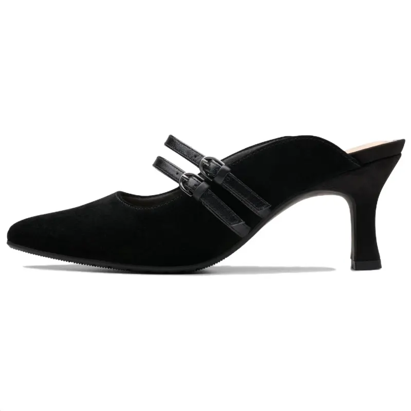 Clarks Slip Resistant Closed Toe Slippers Women's Black