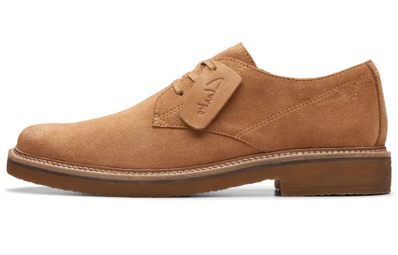Clarks Cow Split Leather Casual Shoes Men's Brown