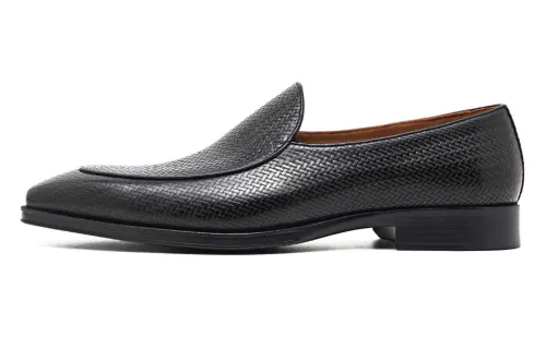 PEDRO Dress Shoes Men's Low Top Black/Dark Umber