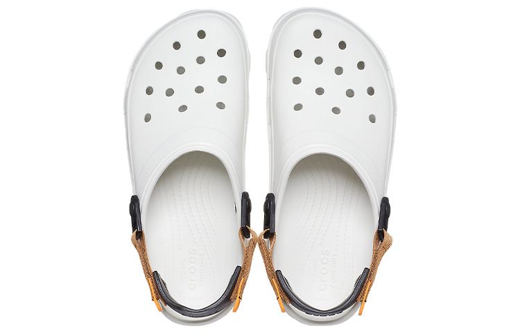 Crocs All Terrain Clog Plastic Sports Sandals Unisex White Orange