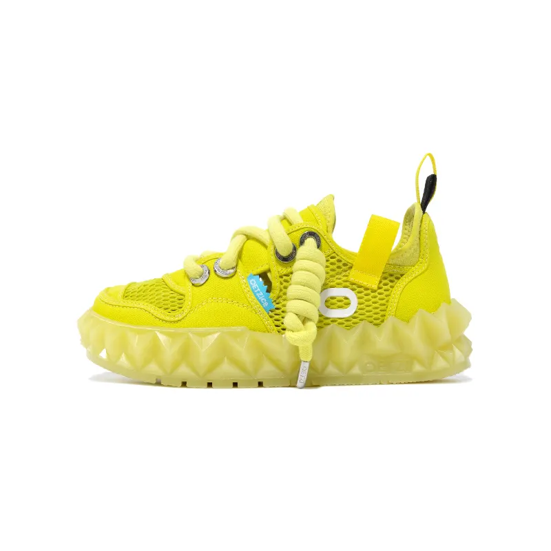 OETZI Ice Man Oz Fabric Stylish Skateboarding Shoes Women's Yellow