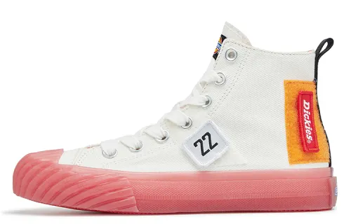 Dickies Abrasion Resistant High top Canvas Shoes Unisex Jelly Pink