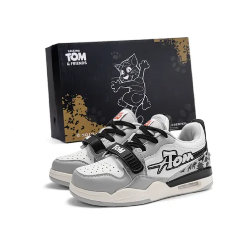 TALKING TOM Talking Tom Cat Gift Box Model Practical High Elasticity Trend Style Versatile White Air Cushion Couple Shoes Comfortable, Simple and Casual Low-top Retro Basketball Shoes Same Style for Men and Women