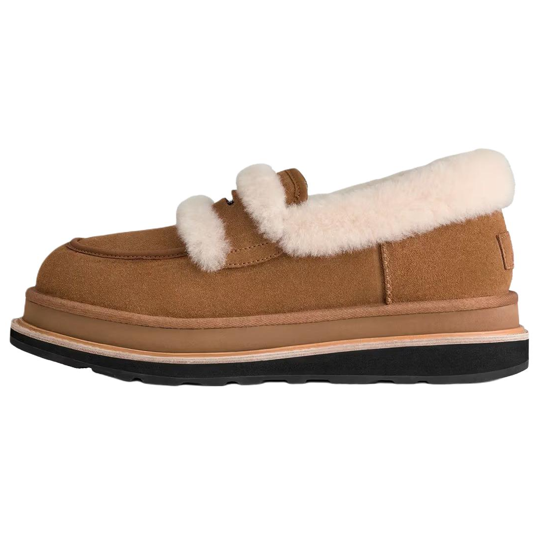 Лоферы Sacai x UGG (каштановые)